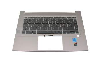 Keyboard incl. topcase DE (german) black/grey with backlight original suitable for HP ZBook Studio G8