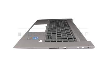 Keyboard incl. topcase DE (german) black/grey with backlight original suitable for HP ZBook Studio G8