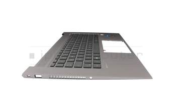 Keyboard incl. topcase DE (german) black/grey with backlight original suitable for HP ZBook Studio G8