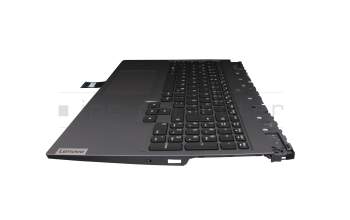Keyboard incl. topcase DE (german) black/grey with backlight original suitable for Lenovo Legion Pro 5-16ACH6H (82JQ) JVHFC1