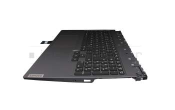 Keyboard incl. topcase DE (german) black/grey with backlight original suitable for Lenovo Legion Pro 5-16ACH6H (82JQ)