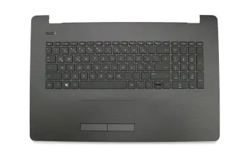 Keyboard incl. topcase DE (german) black/grey with fine pattern original suitable for HP 17-bs000
