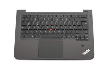 Keyboard incl. topcase DE (german) black/grey with mouse-stick original suitable for Lenovo ThinkPad S3-S440