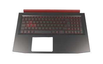 Keyboard incl. topcase DE (german) black/red/black with backlight (Nvidia 1060) original suitable for Acer Nitro 5 (AN515-52)