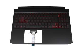 Keyboard incl. topcase DE (german) black/red/black with backlight original suitable for Acer Nitro 5 (AN515-56)