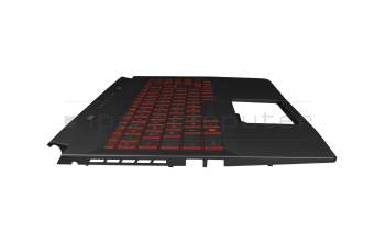 Keyboard incl. topcase DE (german) black/red/black with backlight original suitable for MSI Katana GF66 11SC
