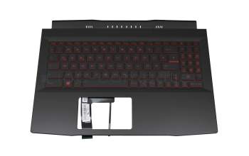 Keyboard incl. topcase DE (german) black/red/black with backlight original suitable for MSI Katana GF66 11UG/11UE (MS-1581)