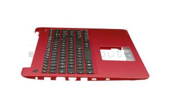Keyboard incl. topcase DE (german) black/red original suitable for Asus F556UV