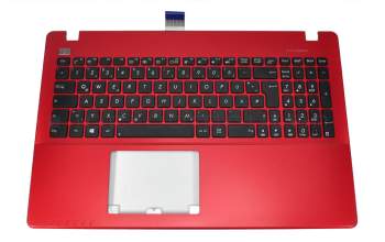 Keyboard incl. topcase DE (german) black/red original suitable for Asus R510CC
