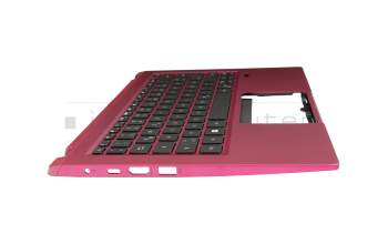 Keyboard incl. topcase DE (german) black/red with backlight original suitable for Acer Swift 3 (SF314-511)