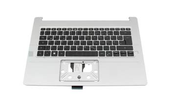 Keyboard incl. topcase DE (german) black/silver original suitable for Acer Aspire 1 (A114-21)
