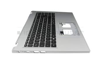 Keyboard incl. topcase DE (german) black/silver original suitable for Acer Aspire 3 (A315-24P)