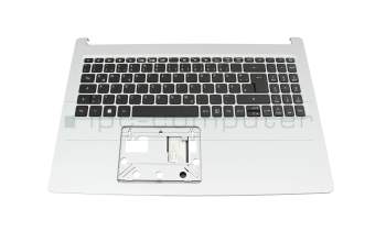 Keyboard incl. topcase DE (german) black/silver original suitable for Acer Aspire 3 (A315-43)