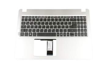 Keyboard incl. topcase DE (german) black/silver original suitable for Acer Aspire 5 (A515-52K)