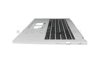 Keyboard incl. topcase DE (german) black/silver original suitable for Acer Extensa 15 (EX215-57)
