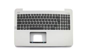Keyboard incl. topcase DE (german) black/silver original suitable for Asus A555UB