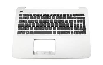 Keyboard incl. topcase DE (german) black/silver original suitable for Asus F556UV
