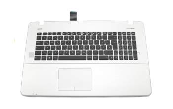 Keyboard incl. topcase DE (german) black/silver original suitable for Asus F751LD