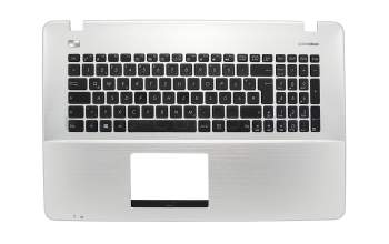 Keyboard incl. topcase DE (german) black/silver original suitable for Asus F751LK