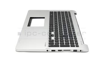 Keyboard incl. topcase DE (german) black/silver original suitable for Asus Transformer Book Flip TP500LA