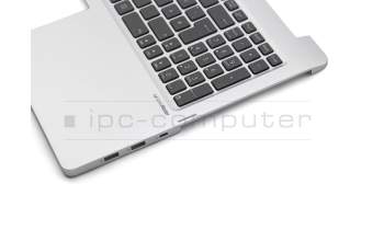 Keyboard incl. topcase DE (german) black/silver original suitable for Asus Transformer Book Flip TP550LA