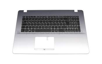 Keyboard incl. topcase DE (german) black/silver original suitable for Asus VivoBook 17 X705UB