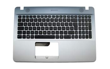 Keyboard incl. topcase DE (german) black/silver original suitable for Asus VivoBook Max R541UV