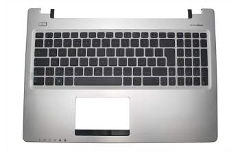 Keyboard incl. topcase DE (german) black/silver original suitable for Asus VivoBook S550CA
