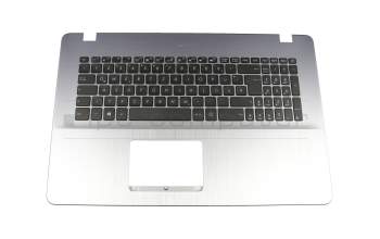 Keyboard incl. topcase DE (german) black/silver original suitable for Asus VivoBook X705UA