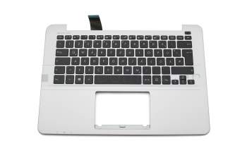 Keyboard incl. topcase DE (german) black/silver original suitable for Asus X302LA