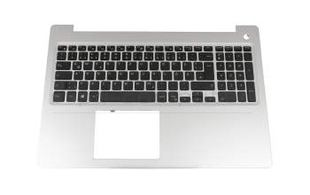 Keyboard incl. topcase DE (german) black/silver original suitable for Dell Inspiron 15 (5575)