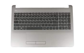 Keyboard incl. topcase DE (german) black/silver original suitable for HP 250 G6