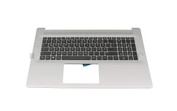 Keyboard incl. topcase DE (german) black/silver original suitable for HP 470 G9