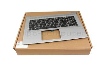 Keyboard incl. topcase DE (german) black/silver original suitable for HP 470 G9