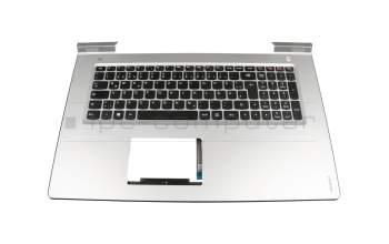 Keyboard incl. topcase DE (german) black/silver original suitable for Lenovo IdeaPad 700-17ISK (80RV)