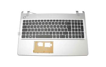 Keyboard incl. topcase DE (german) black/silver original suitable for Medion Akoya E6411 (D15BUN)