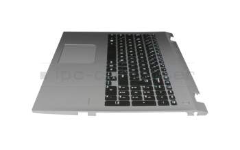 Keyboard incl. topcase DE (german) black/silver original suitable for Medion Akoya P6687 (F15KKR)