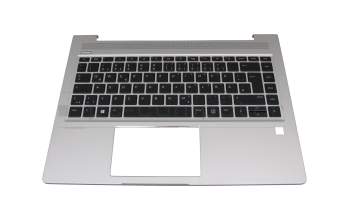 Keyboard incl. topcase DE (german) black/silver with backlight (Heatshield) original suitable for HP ProBook 440 G6