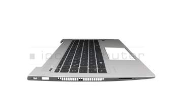 Keyboard incl. topcase DE (german) black/silver with backlight (Heatshield) original suitable for HP ProBook 440 G6
