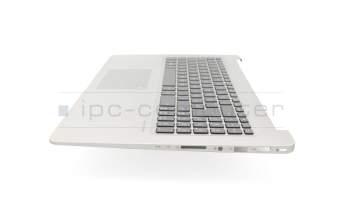 Keyboard incl. topcase DE (german) black/silver with backlight and fingerprint original suitable for Asus VivoBook Pro 15 N580VD