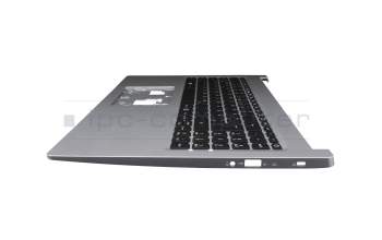 Keyboard incl. topcase DE (german) black/silver with backlight original suitable for Acer Aspire 5 (A515-44)