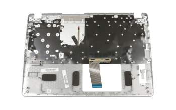 Keyboard incl. topcase DE (german) black/silver with backlight original suitable for Acer Aspire 5 (A515-52G)