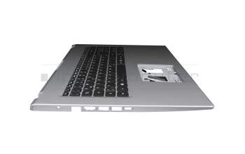 Keyboard incl. topcase DE (german) black/silver with backlight original suitable for Acer Aspire 5 (A517-52)
