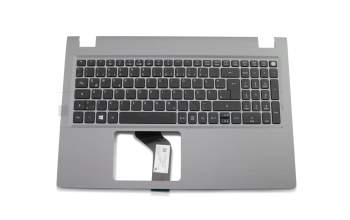 Keyboard incl. topcase DE (german) black/silver with backlight original suitable for Acer Aspire V5-591G