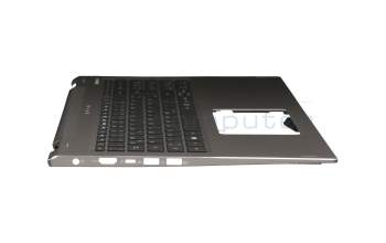 Keyboard incl. topcase DE (german) black/silver with backlight original suitable for Acer Spin 5 (SP515-51GN)