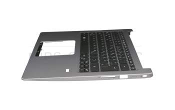 Keyboard incl. topcase DE (german) black/silver with backlight original suitable for Acer Swift 3 (SF314-56)