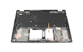 Keyboard incl. topcase DE (german) black/silver with backlight original suitable for Acer TravelMate Spin P4 (TMP414RN-52)