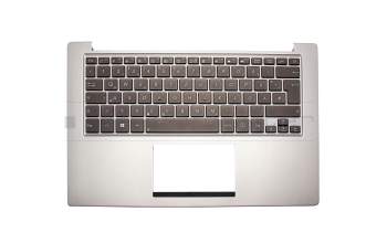Keyboard incl. topcase DE (german) black/silver with backlight original suitable for Asus U38N