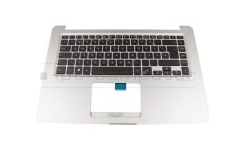 Keyboard incl. topcase DE (german) black/silver with backlight original suitable for Asus VivoBook 15 X510UA