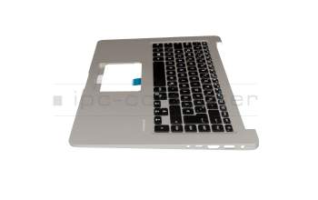 Keyboard incl. topcase DE (german) black/silver with backlight original suitable for Asus VivoBook 15 X510UA